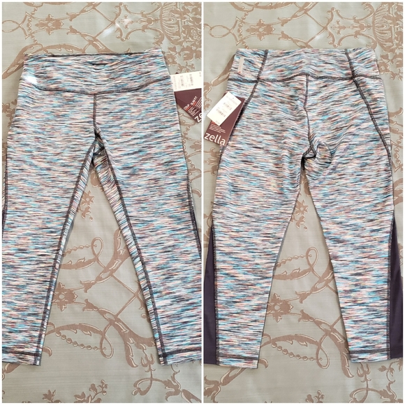 Zella Pants - Zella Live-In Streamline Capri Athletic Leggings Grey Slate Multi Women Small
